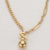 Trendy Fashion OT Buckle Ball Pendant Necklace Sweater Chain