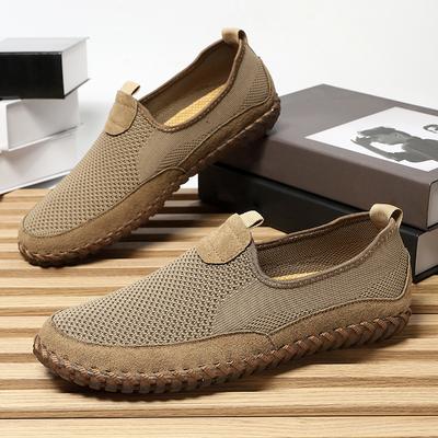 Herren Handgefertigte Sneaker Slipper Loafer Atmungsaktives Mesh Freizeitschuhe Herren Fahrschuhe Sommer