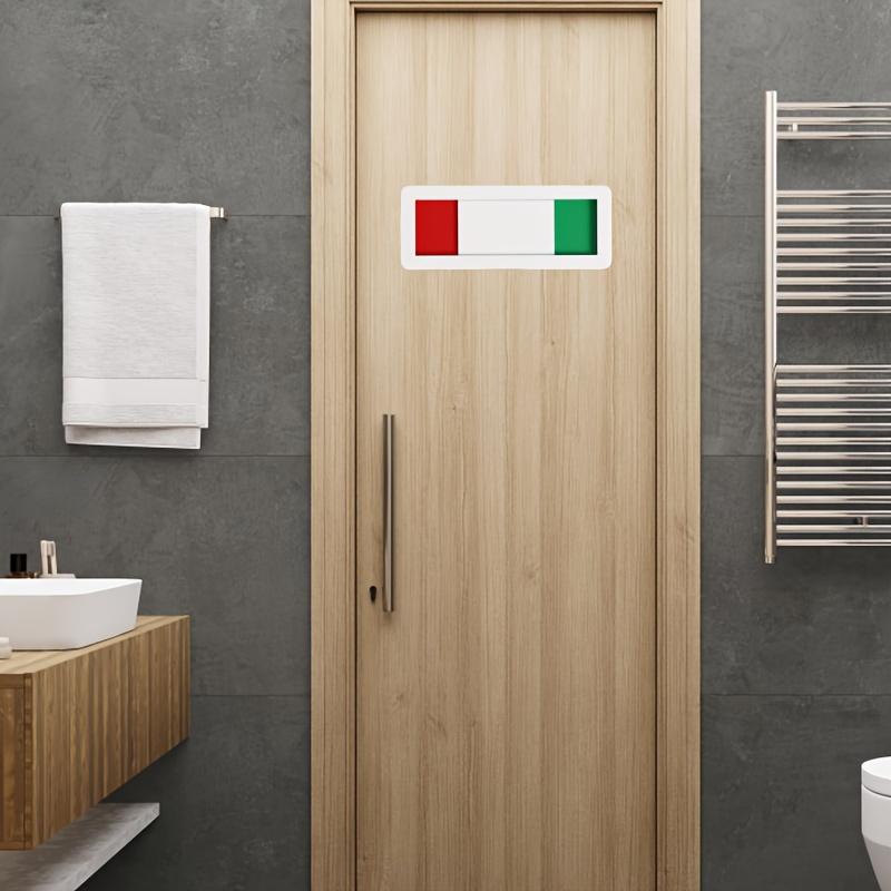 2PCS Privacy Sign, Red and Green Sliding Indicator, Suitable for Meetings, Restrooms and Offices Farmhouse Decor