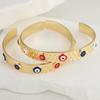 New Style Simple Women's Hip-hop Fashionable Design Textured Opening Dripping Oil Eye Bracelet