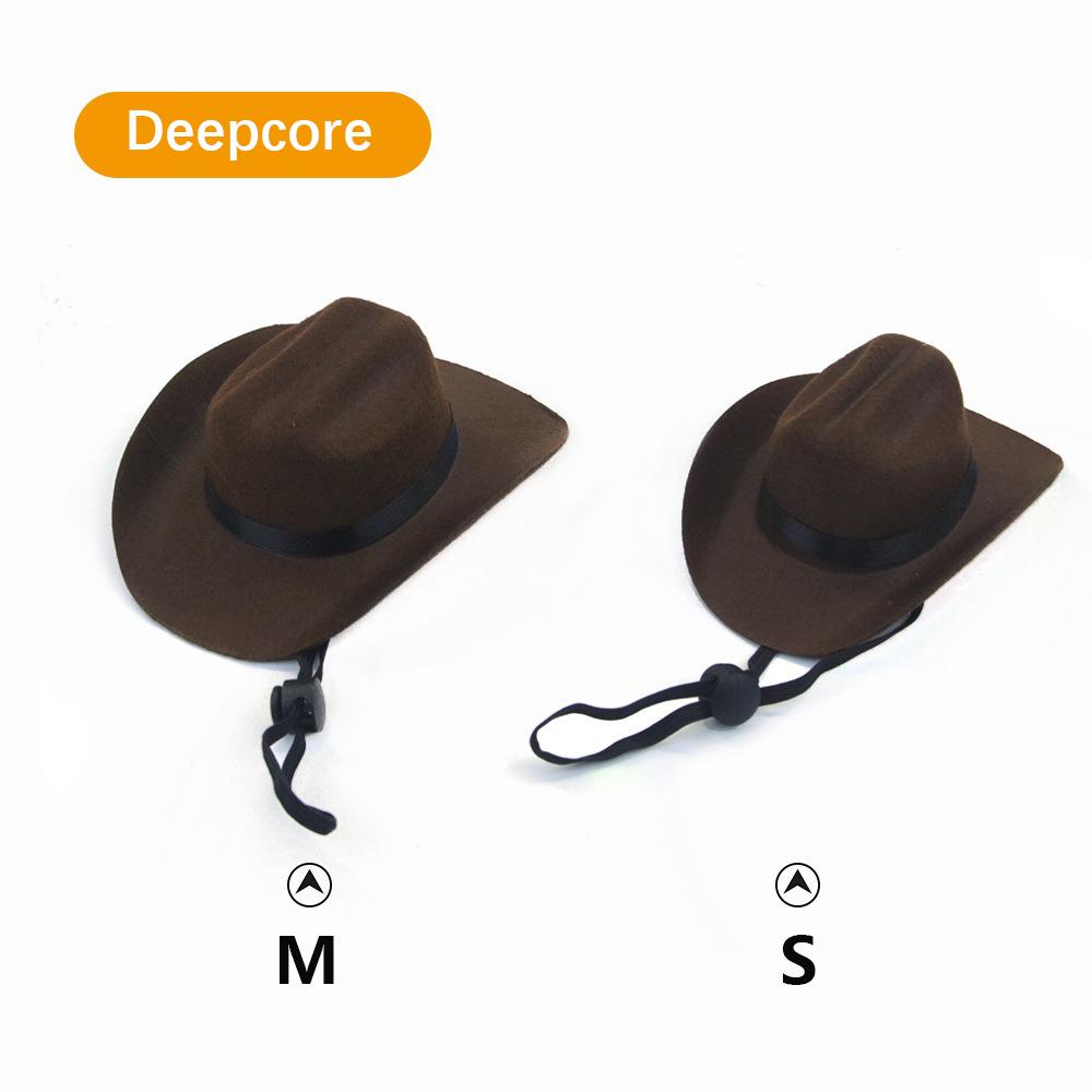 Pet Costume Hat Cosplay Cat Dog Western Cowboy Hat Adjustable Size Pet Accessories High Quality Fabric Minimalist Fashionable