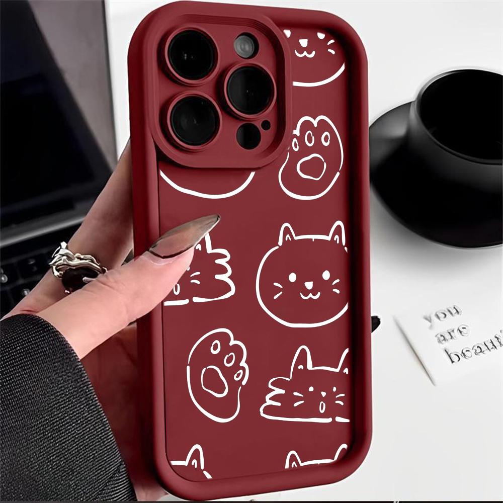 LZ12 katt Søt tegneserie silikontelefondeksel til Infinix Smart 9 Hot 40i Tecno Camon 20 Pro Moto G22 G30 OnePlus Google Pixel 9 støtsikkert bakdeksel