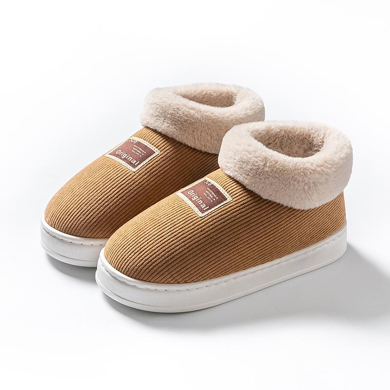 High-top Bags and Cotton Slippers, Platform Shoes for Outdoor Wear In Autumn and Winter, and Fleece Warm Snow Boots for Home Use