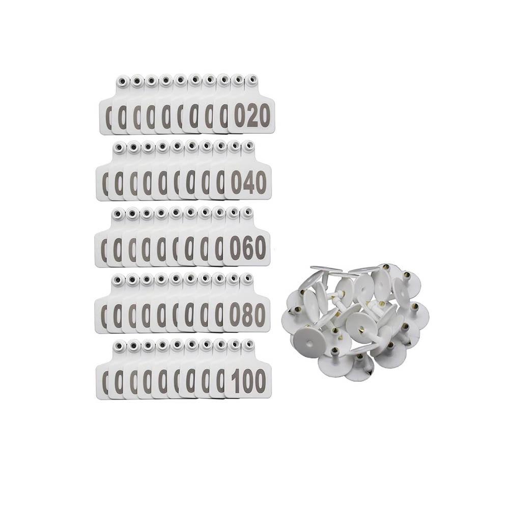 100Pcs Farm Equipment Cow Ear Tag Card 001-100 Numbers Pig Sheep Ear Sign Cattle Ear Marker  Cow