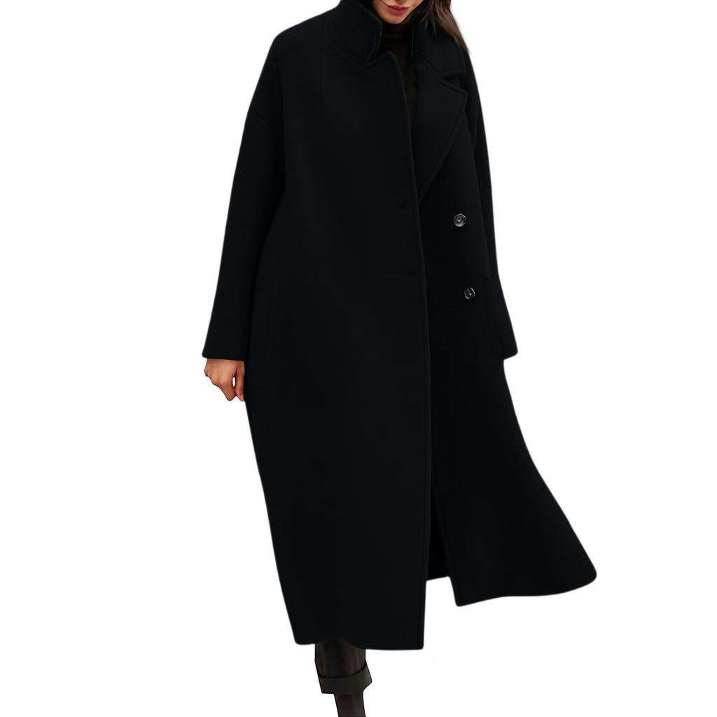 Women's Long-sleeved Color Floral Print Lapel Coat