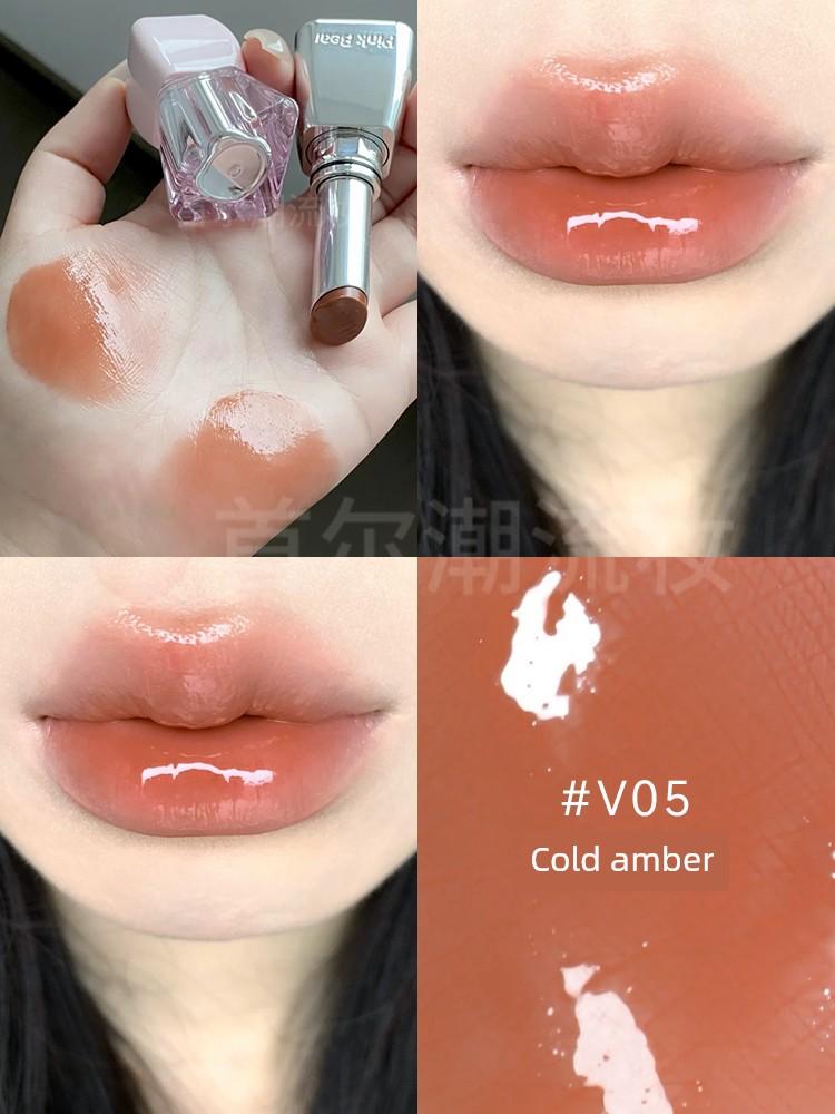Pinkbear Lip Balm Water Bandage Lipstick Water Essence Mirror Low Saturation Lip Glaze Moisturizing Nourishing Pinkbear for Women