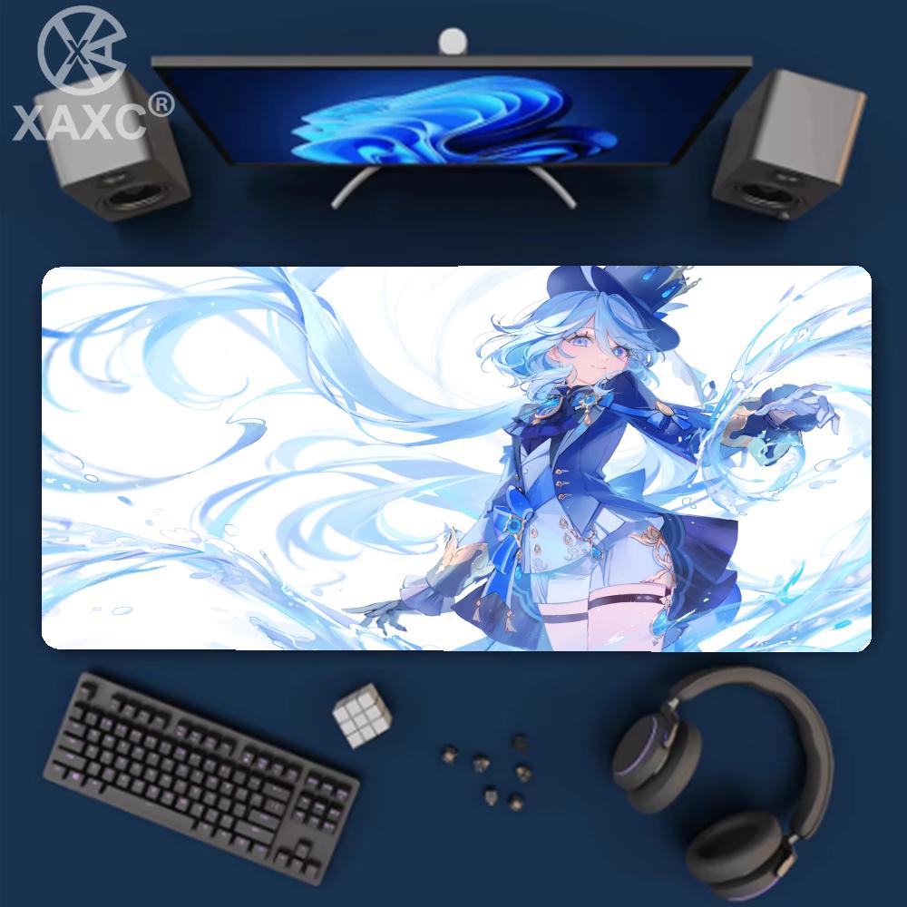 Hd New Pretty Genshin Impact Furina Anime Xaxc Game Office Pc Kawaii Girl Desk Mat Keyboard Mouse Pad Laptop Mice Mat Carpet