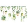 Fun-c25 Small Fresh Vine Potted Hanging Decoration Bedroom Living Room Background Landscaping Wall Stickers Self-adhesive
