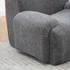 Chenille armchair with stool, vacuum-packed with 30D high-elasticity foam filling, assembly-free for living room & small spaces-Gray