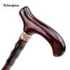 Brown Wooden Single Joint Fashion Walking Stick Decorative Cospaly Cane Halloween Mace Crutch  Wand Crosier 92cm