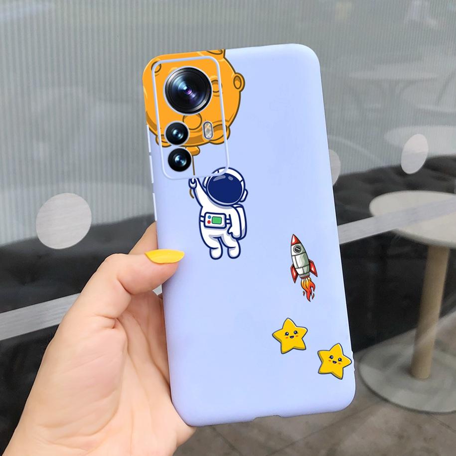 For Xiaomi 12 Pro 5G Case Cute Cartoon Painted Matte Cover For Xiaomi Mi 12 Pro 5G Global Funda on Xiomi 12 Pro Mi12 12X 5G Capa