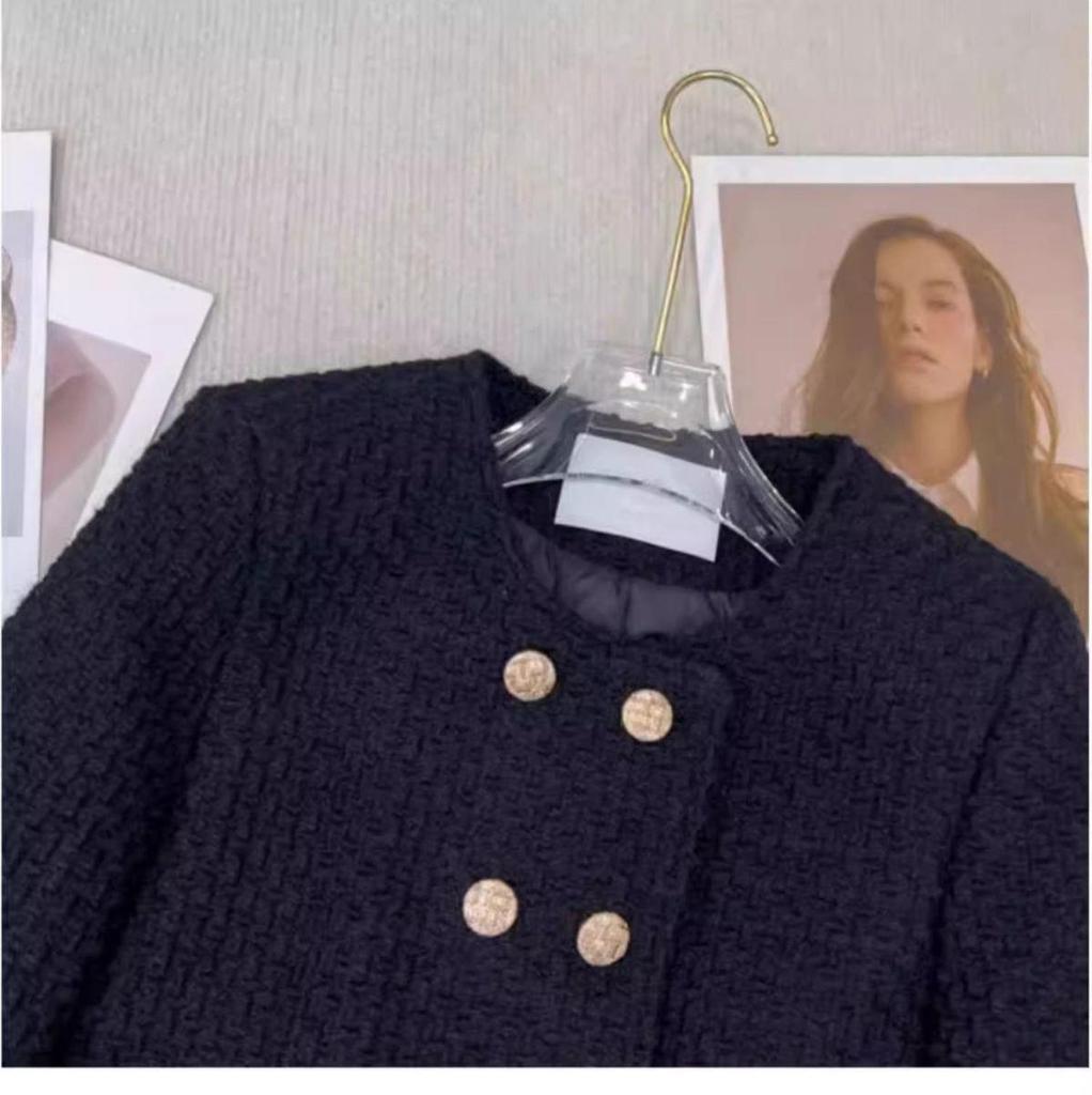 Damska pikowana kurtka puchowa w tweedowym stylu, pachnąca: Edycja Jesień/Zima