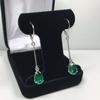 925 Sterling Silver Emerald Gemstone Natural Certified 4 Ctw Antique Earrings