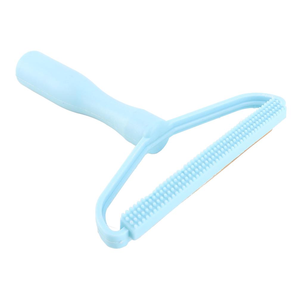 Manual Lint Remover Plastic Handle Double Sided Portable Fabric Fuzz Shaver for Sweater Coat Blue