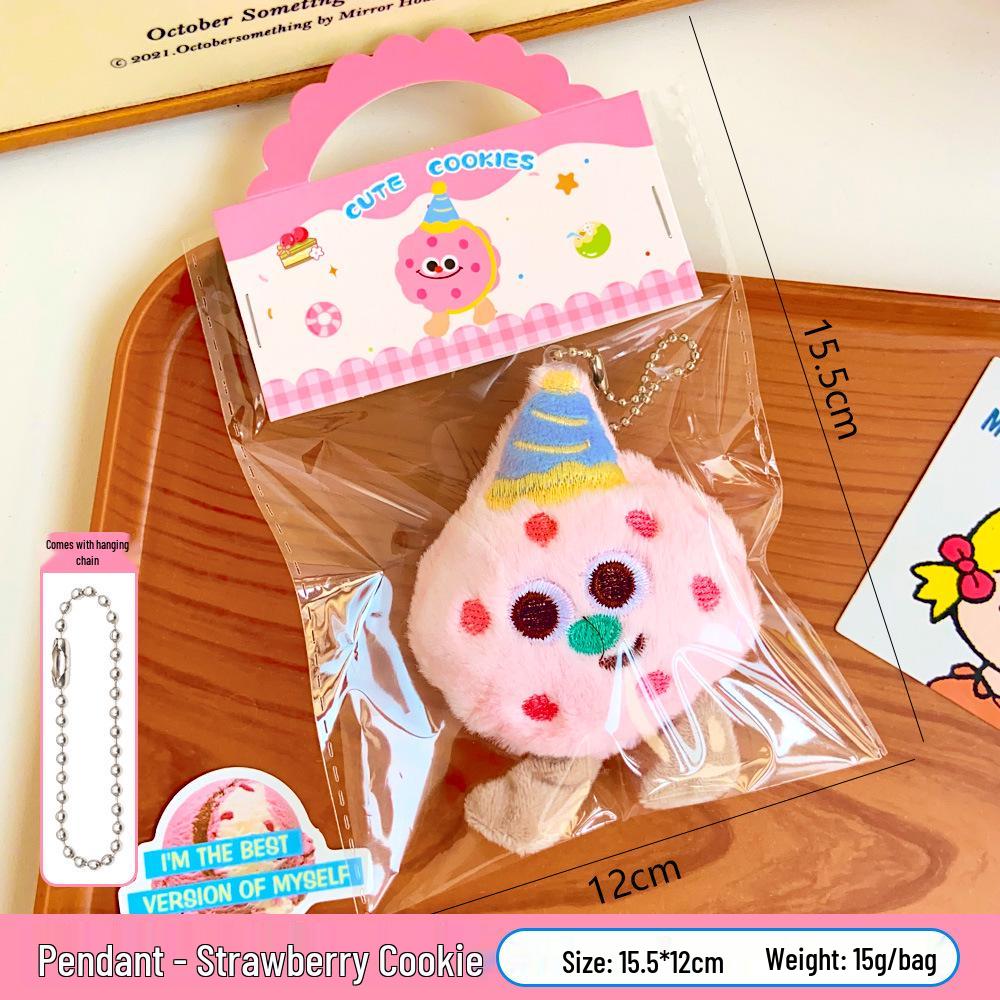 Cute Cookie Plush Keychain - Biscuit-Shaped Doll Bag Accessory Backpack Ornament Gift