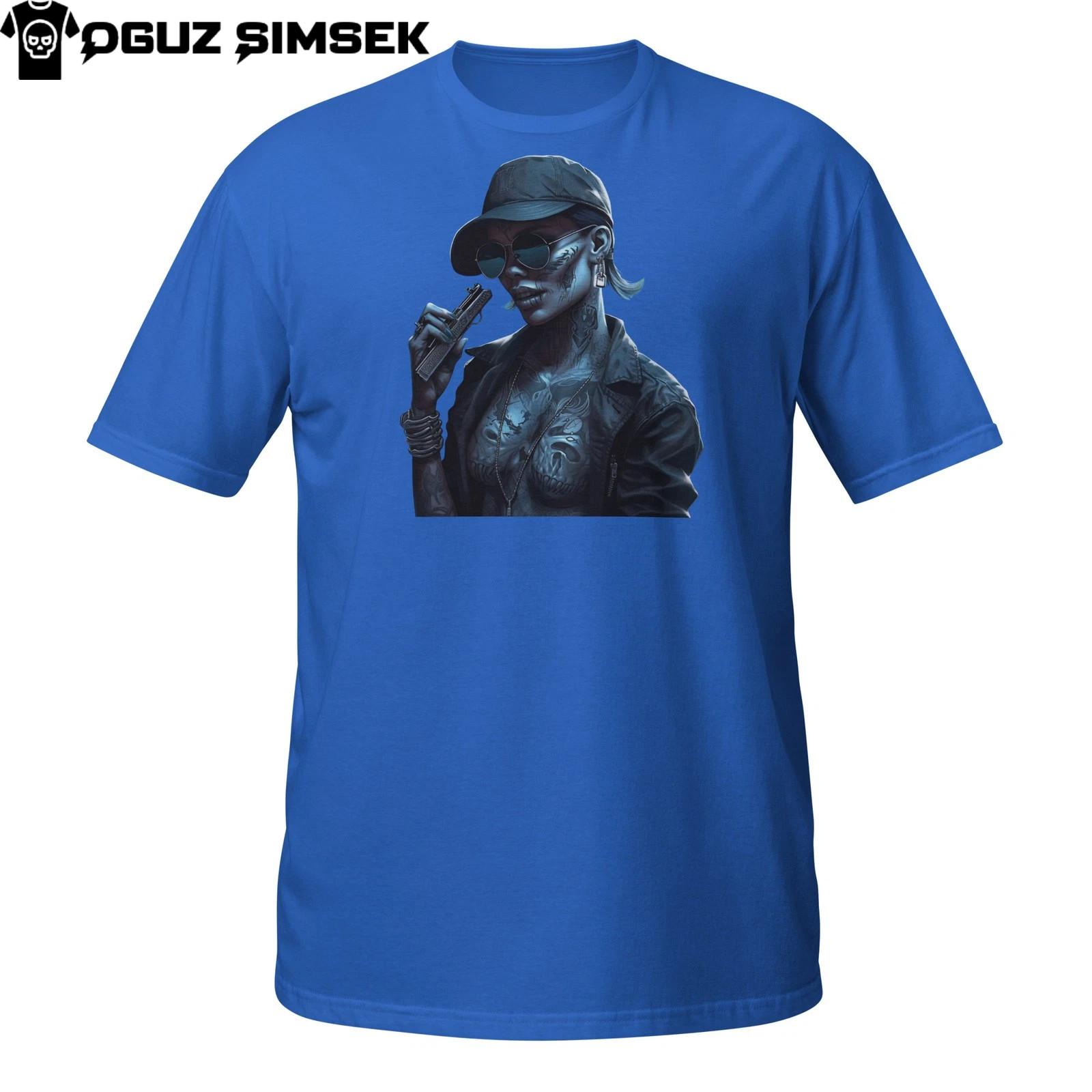 Tattooed Woman T-Shirt Mens Womens Tees Top – Urban Street Style Inked Girl Graphic Tee 2XL
