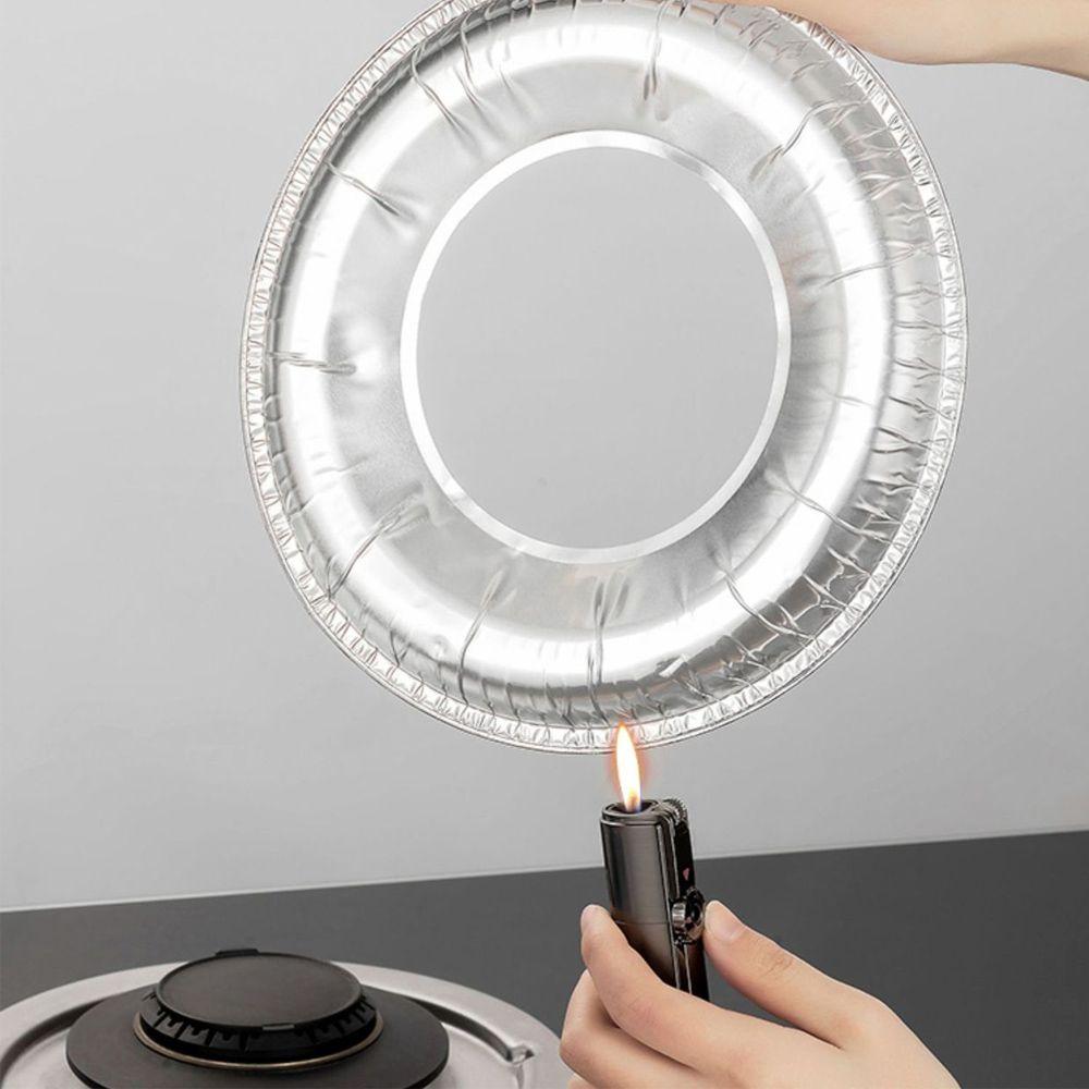 10ks 10ks Kryty na plynovou troubu odolné proti oleji Kryty hořáků sporáku Hliníková fólie Kulaté Čtvercové Zesílené