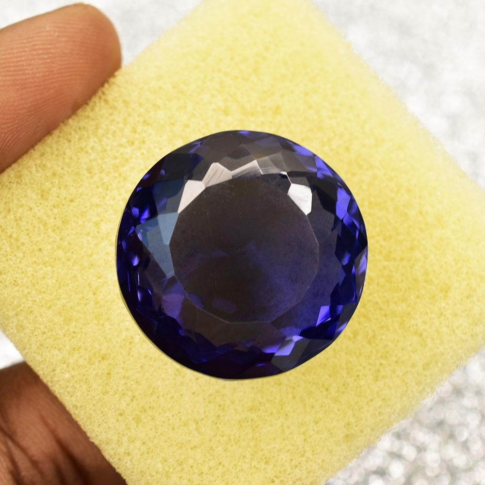 Natural Purple Amethyst Loose Gemstone Unique Round Cut 61.6 ct for Jewelry Making and Crafts
