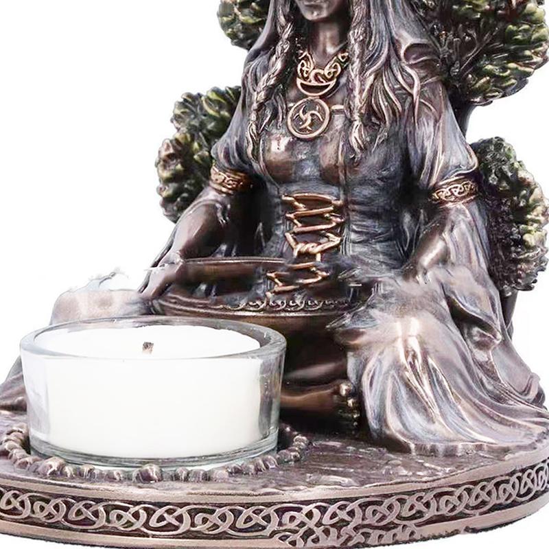 Ancient Rome Cernunnos Sitting Statue Sculpture Celtic God Candles Holder Mythology Goddess Desktop Home Decor Crafts Figurine