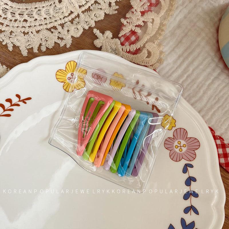 Set of 10 Cute Macaron-Colored Bobby Pins - Versatile Hair Accessories for Girls