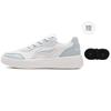 Li Ning Sycee Pure Abrasion Resistant Lightweight Breathable Low Top Skateboard Shoes Women's White Blue AGCV148-4