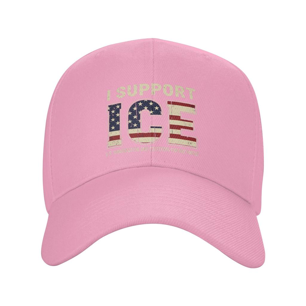 I Support ICE Immigration and Customs EnforceUnisext Vintage Baseball Cap Streetwear Hip Hop Hats Summer Tennis Skate Baseball Caps