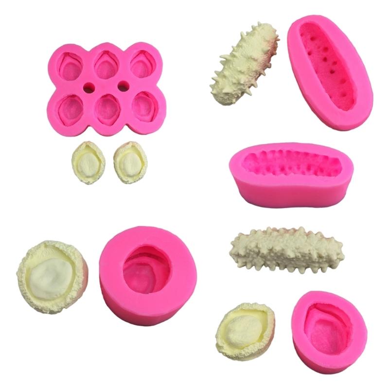 Fondant Molding Tool Flexible Silicone Cake and Cupcake Decorating Mold Cucumber/Abalone Shaped Dessert Making Mold