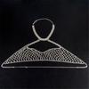 Eye Catching Mesh Body Chain With Glitters Rhinestones Backless Sleeveless Clubwear Suitable For Travel And Photo Props