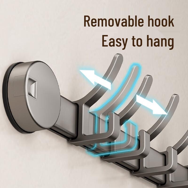 DANLE No-Drill Wall Mount Hook Rack