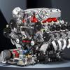Mould King 10219 Technical Car Toys The Motorized F488 Supercar V8 Engine Building Block Assembly Engine Set Kids Christmas Gift