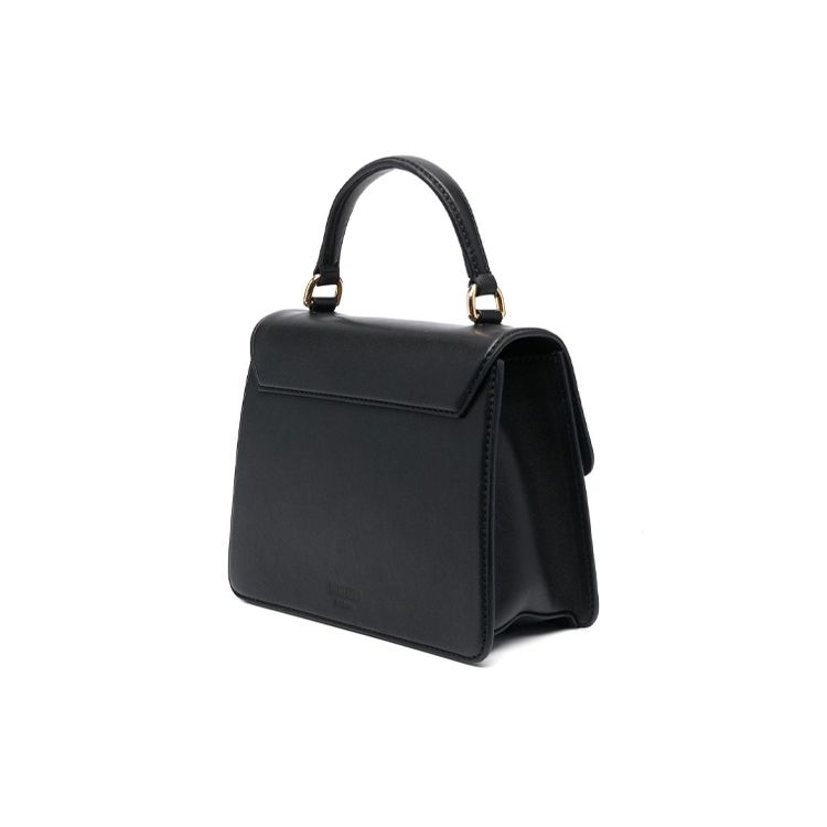 Moschino 3D Heart Adjustable Detachable Shoulder Strap Leather Tote Bag Women Tote Bags Black 8008A7417-1555