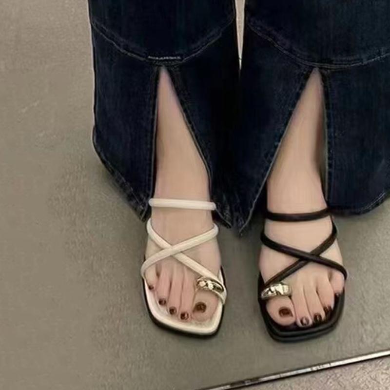 Fashion 2025 New Women Slipper Woman Summer Flat Heel Roman Shoes Low Heels Sandals Footwear  Women's Gladiator Open Toe Beach Ladies