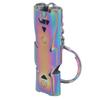 Outdoor Survival Whistle with Keychain Stainless Steel Double Tubes Safety WhistleColorful Titanium