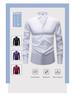 Men's White Four-Way Stretch Wrinkle-Resistant Long Sleeve Shirt - Formal and Casual Plus Size