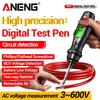 Portable B22 Professional NCV Voltage Tester Pen 4000 Count Non Contact Voltage Detector Live Neutral Wire Finder LCD Display Electrician Tool