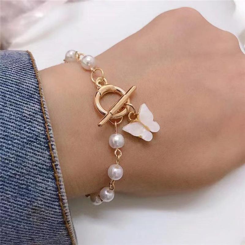 

Temperament Butterfly Zircon Pendant Bracelet Ladies Girl Trend Charm Bracelet Friendship Bracelets Birthday Zircon Gift Women золотий