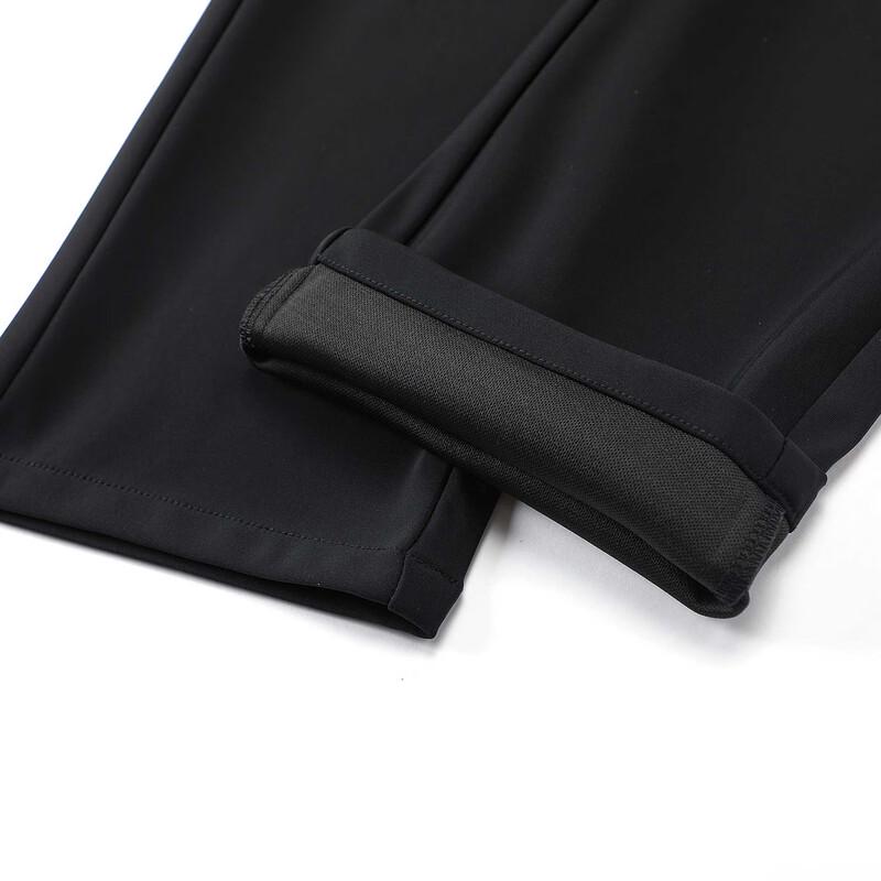 JOW Men's Fleece Lined Business Casual Straight-Leg Pants