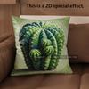 2D Boho Kaktus Druck Überwurf Kissenbezüge Muster Kissenbezug Geeignet für Sofa Schlafzimmer Auto Kissenbezug