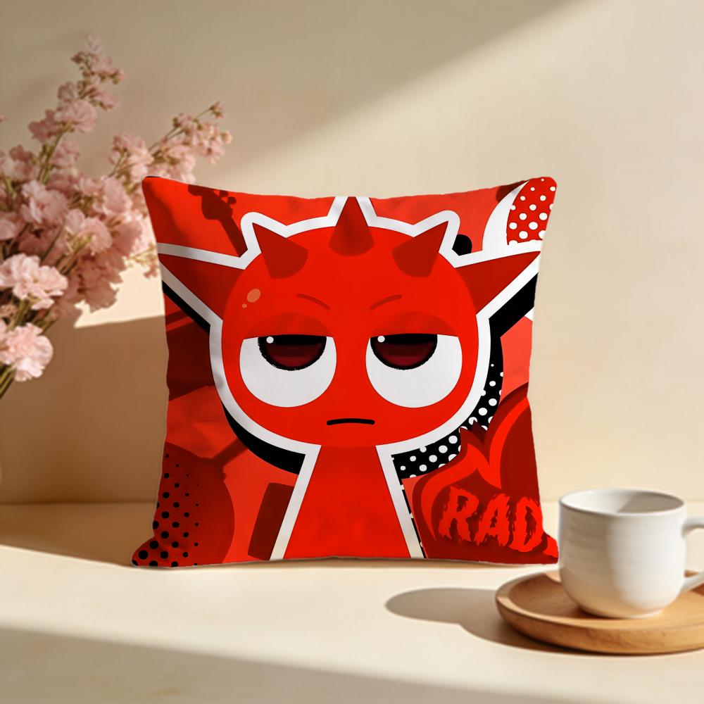 Fashion SSprunkiing Cushion Cover Stylish Washable Pillow Cover Ideal for Couch Bedroom Car Decoration
