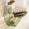 Compact Egg Storage Tray with Lid - Food Safe Organizer for Freshness in Refrigerator
