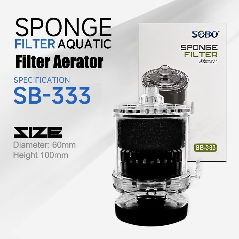 Aquarium Filter Fish Tank Shrimp Pond Air Pump Biochemical Sponge Filter Fish Tank Bio-Sponges With Media Ball Oxygen Increasing