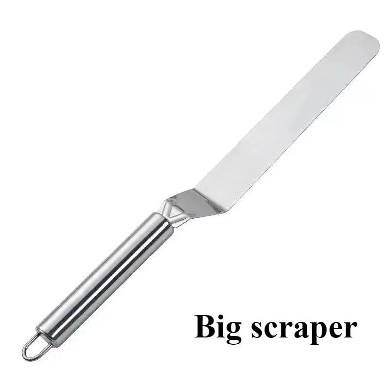 Stainless  Steel  Cake  Scraper Piece Frosting Tool Precision Edges  Smooth Icing  Baking Decorating Accessories Home Bakery