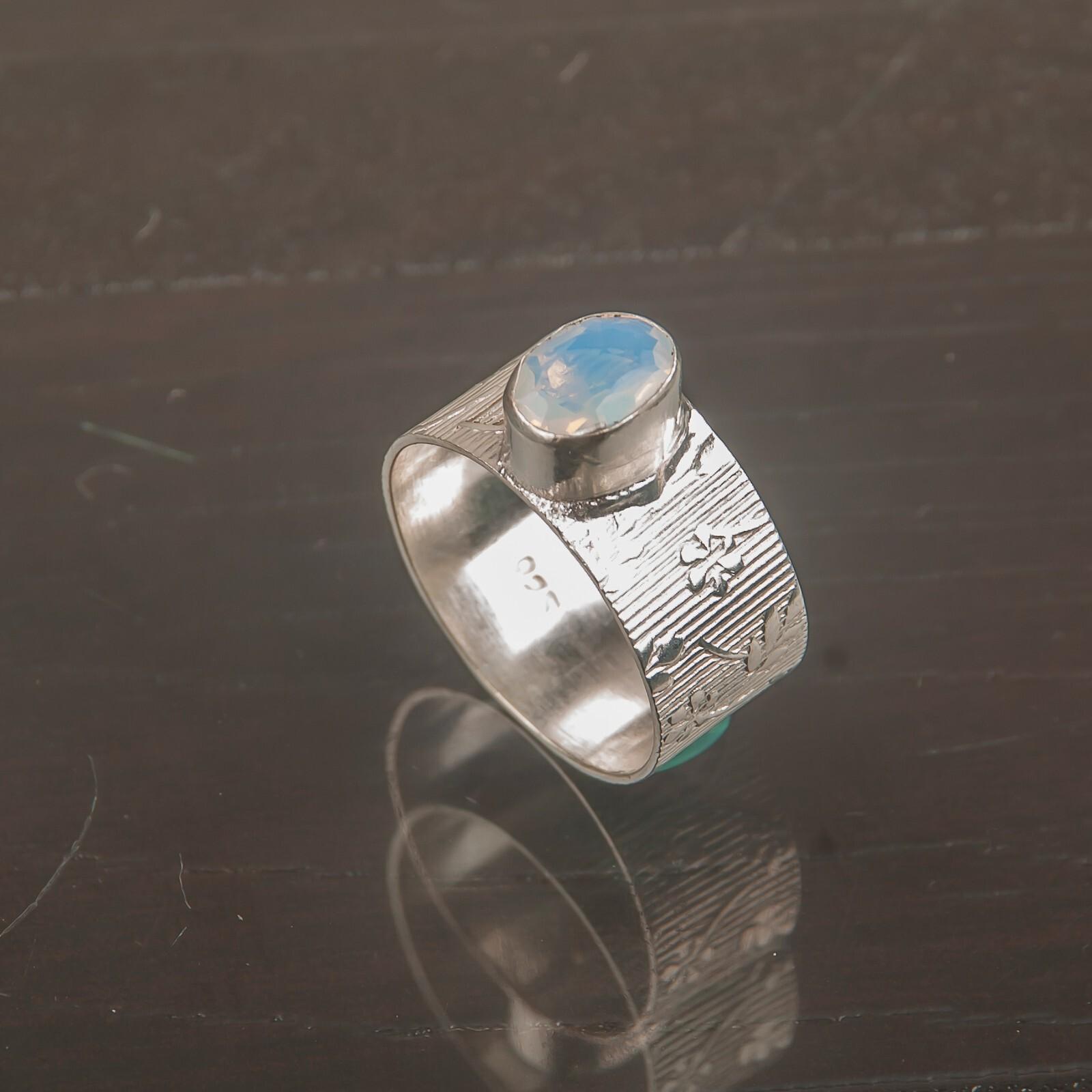 

Молочный опал драгоценный камень 925 стерлинговое серебро ювелирные изделия ручной работы женское кольцо для подарка RR-3-18 13