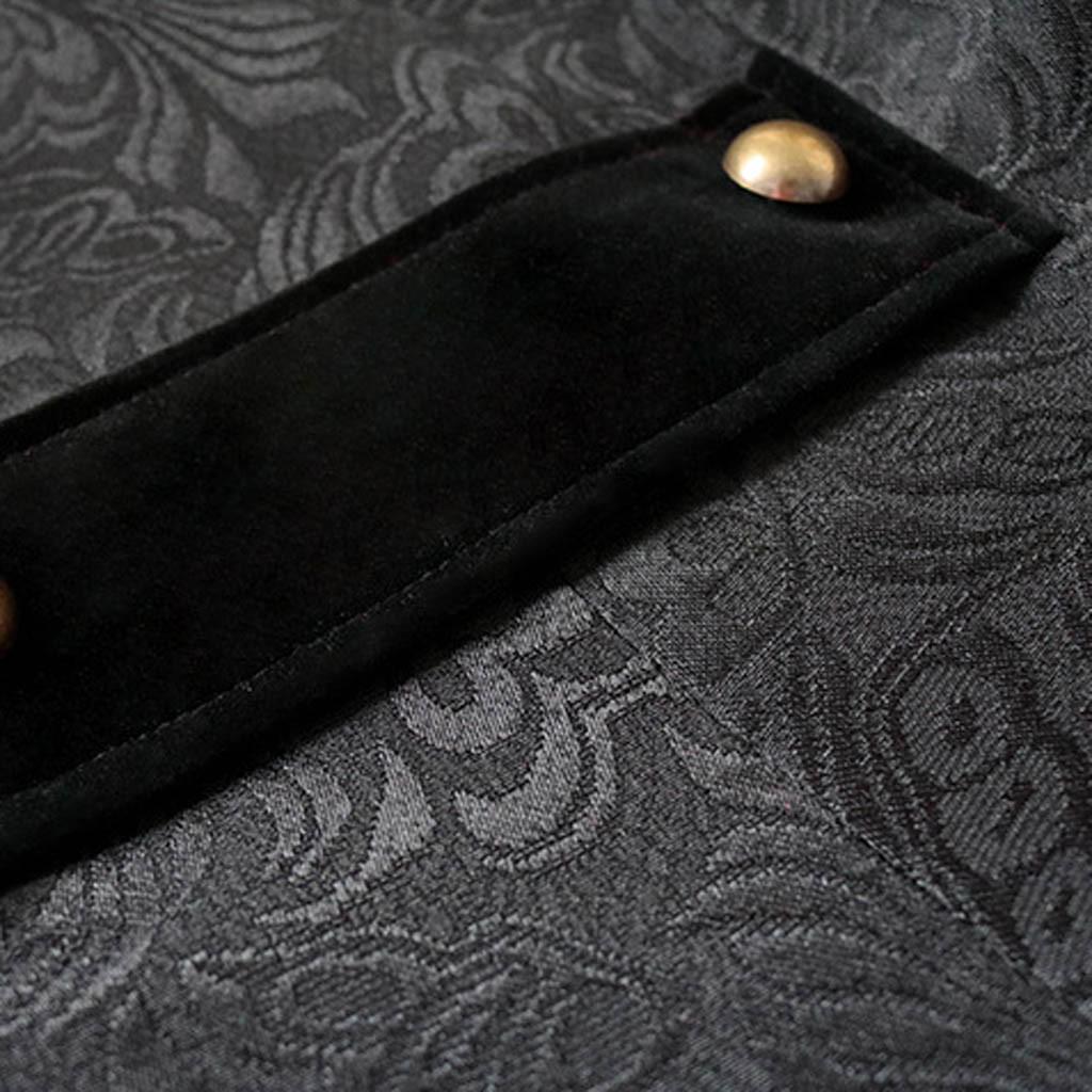 Men Button Fashion Steampunk Vintage Jacket Gothic Frock  Coat  Tailcoat