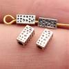 Twisted-Pattern Small-Hole Spacer Beads Mini Antique Bronze Silver Jewelry Making String Beads Separator