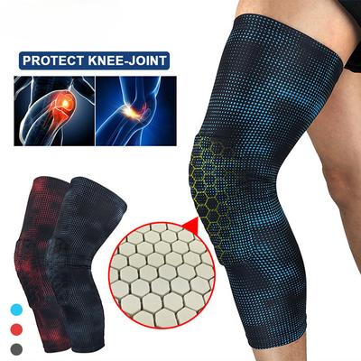 1Pcs Movement Honeycomb Crash Proof Knee Pads Shin Pads Brace Compression Protector Gear for Volleyball, Basketball, Football