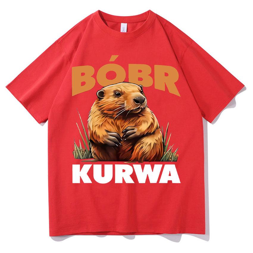 Funny Kurwa Bober Unisexge T Shirt Harajuku Y2k Tees Fashion Unisexs Women Retro Tshirt High Quality Oversized Comfort Clothes Unisex