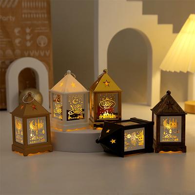 Eid Mubarak Wind Lantern Ornaments Ramadan Led Portable Lamp Eid Al Adha Gifts Muslim Gurbang Ramadan Decoration For Home