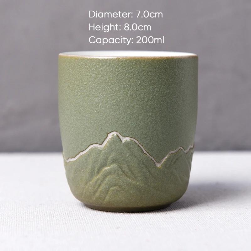 Retro Style Latte Coffee Cup,Espresso Cups,Household Ceramic Tea Cup,Pottery Coffee Mug, Afternoon Teacup Mugs,Wholesale,1Pc