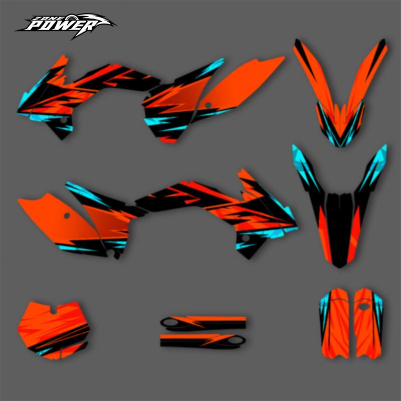 Powerzone Motorcycle Decals Stickers Kit for KTM SX 85 SX85 2013-2014 2015-2017 Number Name Custom